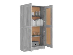 Krimpen aan den IJssel Estantería madera contrachapada gris Sonoma 82,5x30,5x150 cm