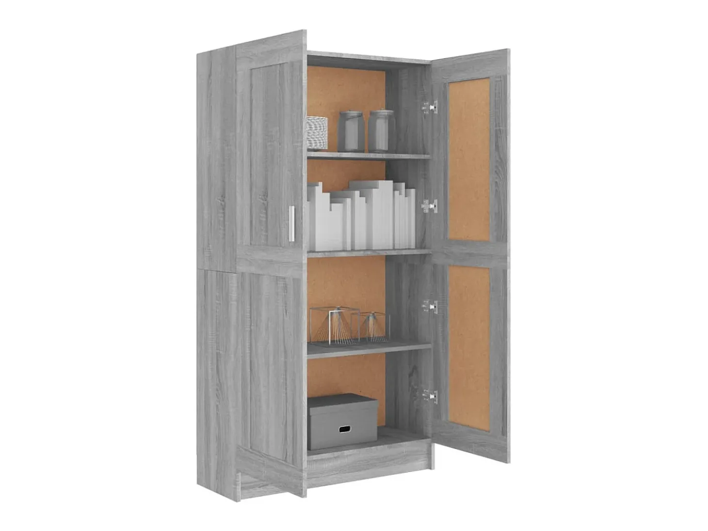 Krimpen aan den IJssel Estantería madera contrachapada gris Sonoma 82,5x30,5x150 cm