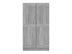 Krimpen aan den IJssel Estantería madera contrachapada gris Sonoma 82,5x30,5x150 cm