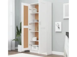 Krimpen aan den IJssel Librería de madera de ingeniería blanco 82,5x30,5x185,5 cm