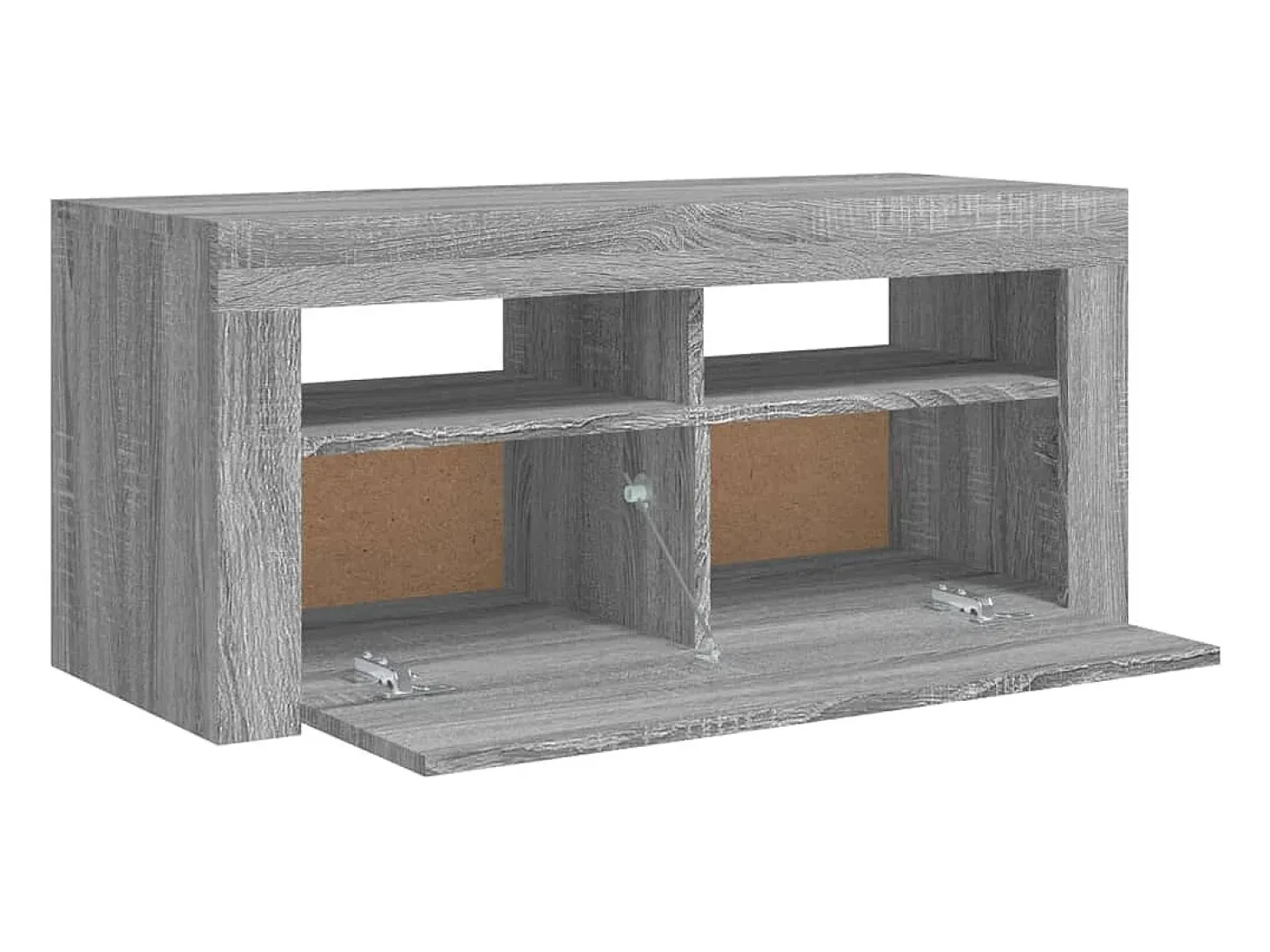 Kristineberg Mueble de TV con luces LED gris Sonoma 90x35x40 cm