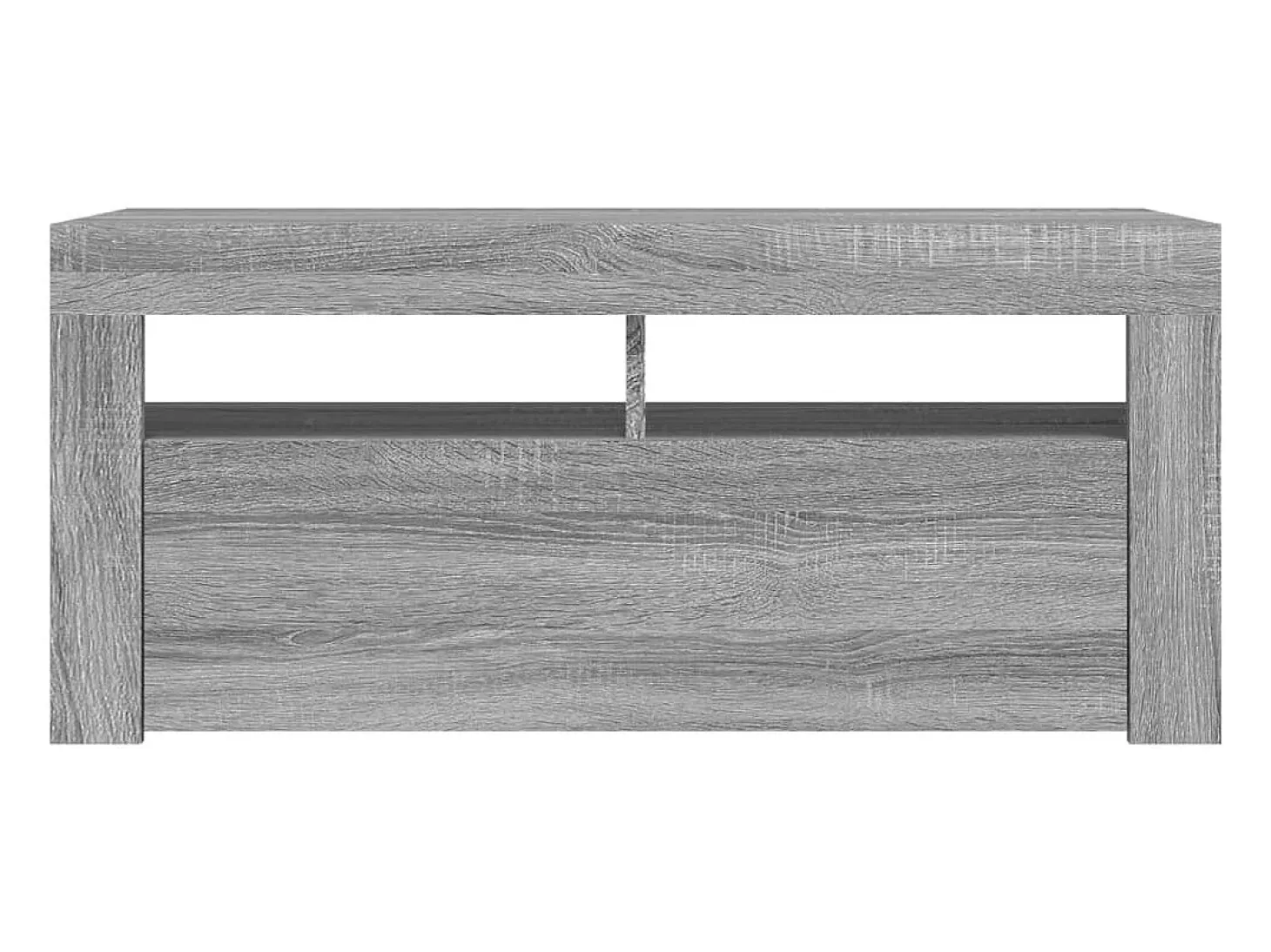 Kristineberg Mueble de TV con luces LED gris Sonoma 90x35x40 cm