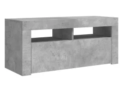 Kristineberg Mueble de TV con luces LED gris hormigón 90x35x40 cm