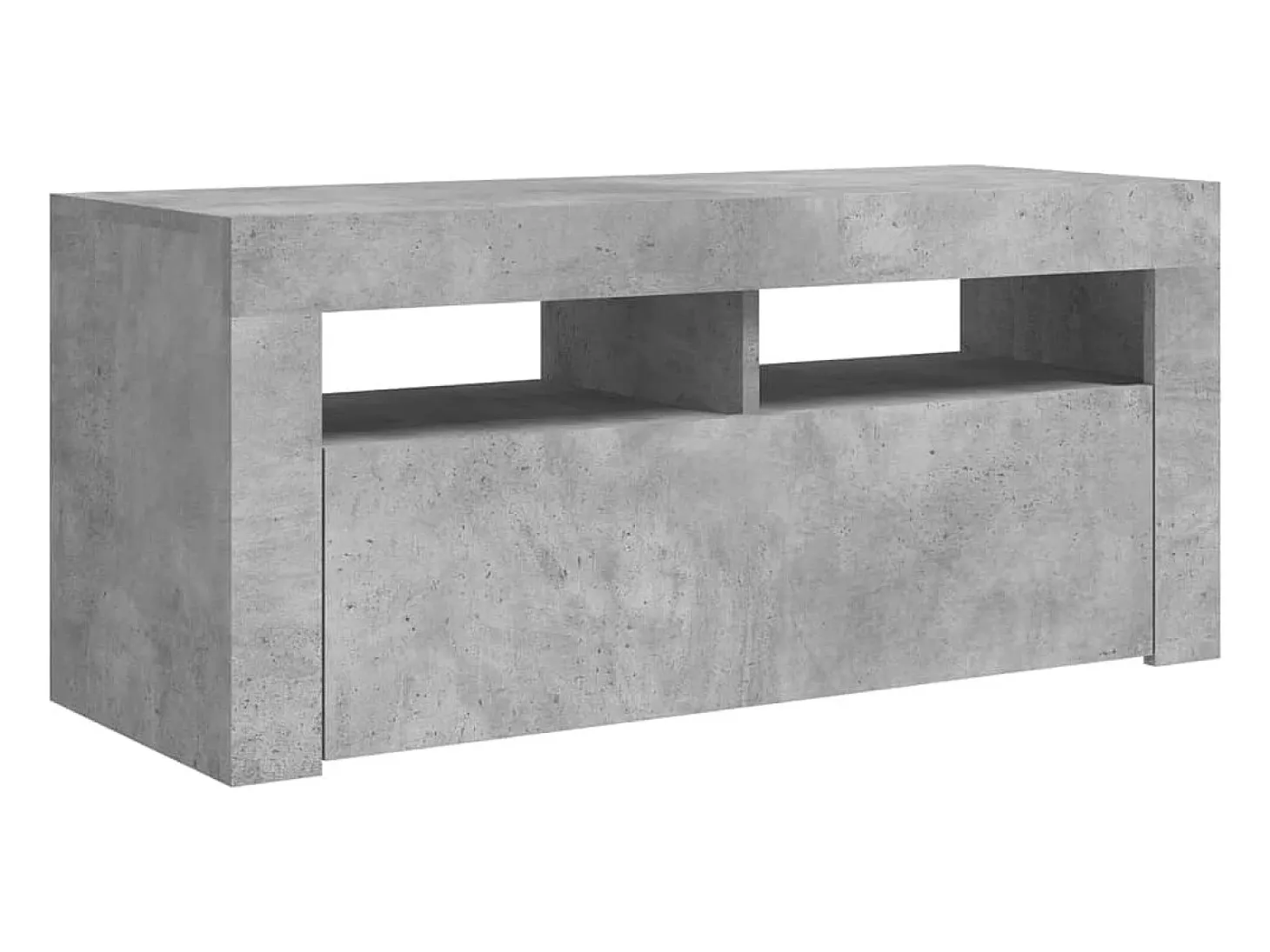 Kristineberg Mueble de TV con luces LED gris hormigón 90x35x40 cm