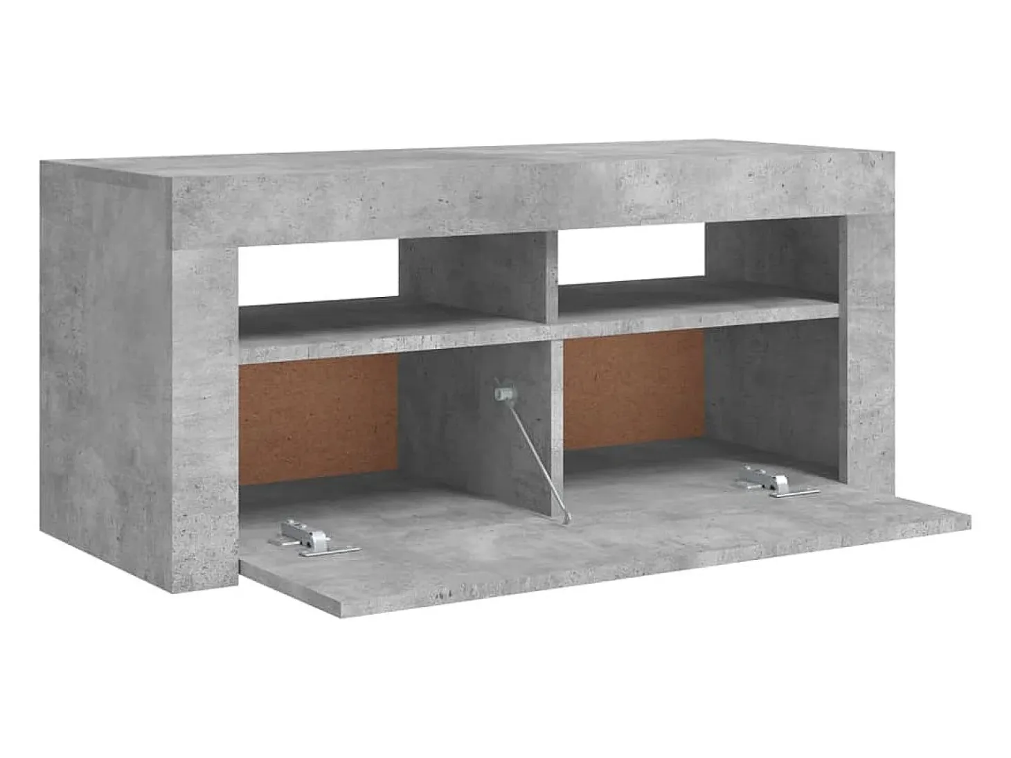 Kristineberg Mueble de TV con luces LED gris hormigón 90x35x40 cm
