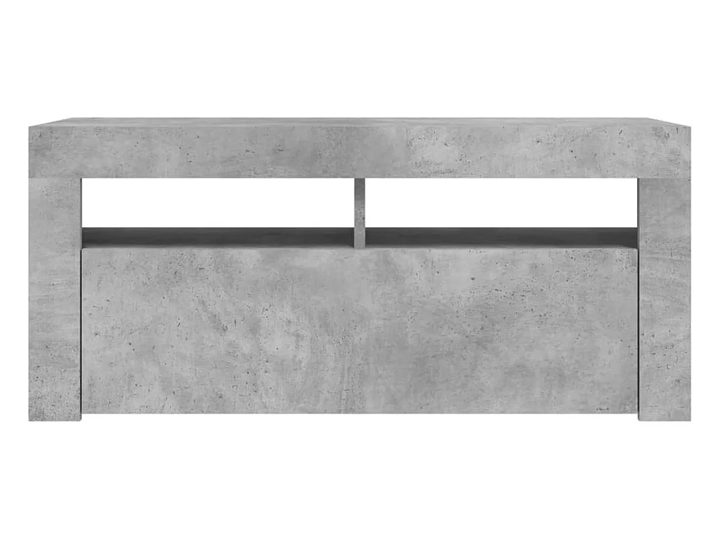 Kristineberg Mueble de TV con luces LED gris hormigón 90x35x40 cm