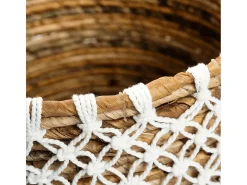 La Cesta de Macramé con Costura Cruzada - S