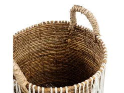 La Cesta De Macramé Con Costura Recta - L