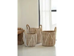 La Cesta De Macramé Con Costura Recta - L