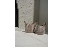 La Cesta de Macramé con Costura Cruzada - L