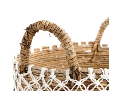 La Cesta de Macramé con Costura Cruzada - L