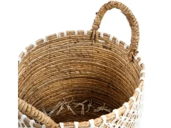 La Cesta De Macramé Cross Stitched - M