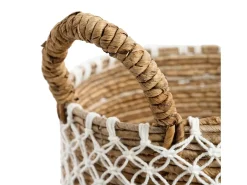 La Cesta De Macramé Cross Stitched - M