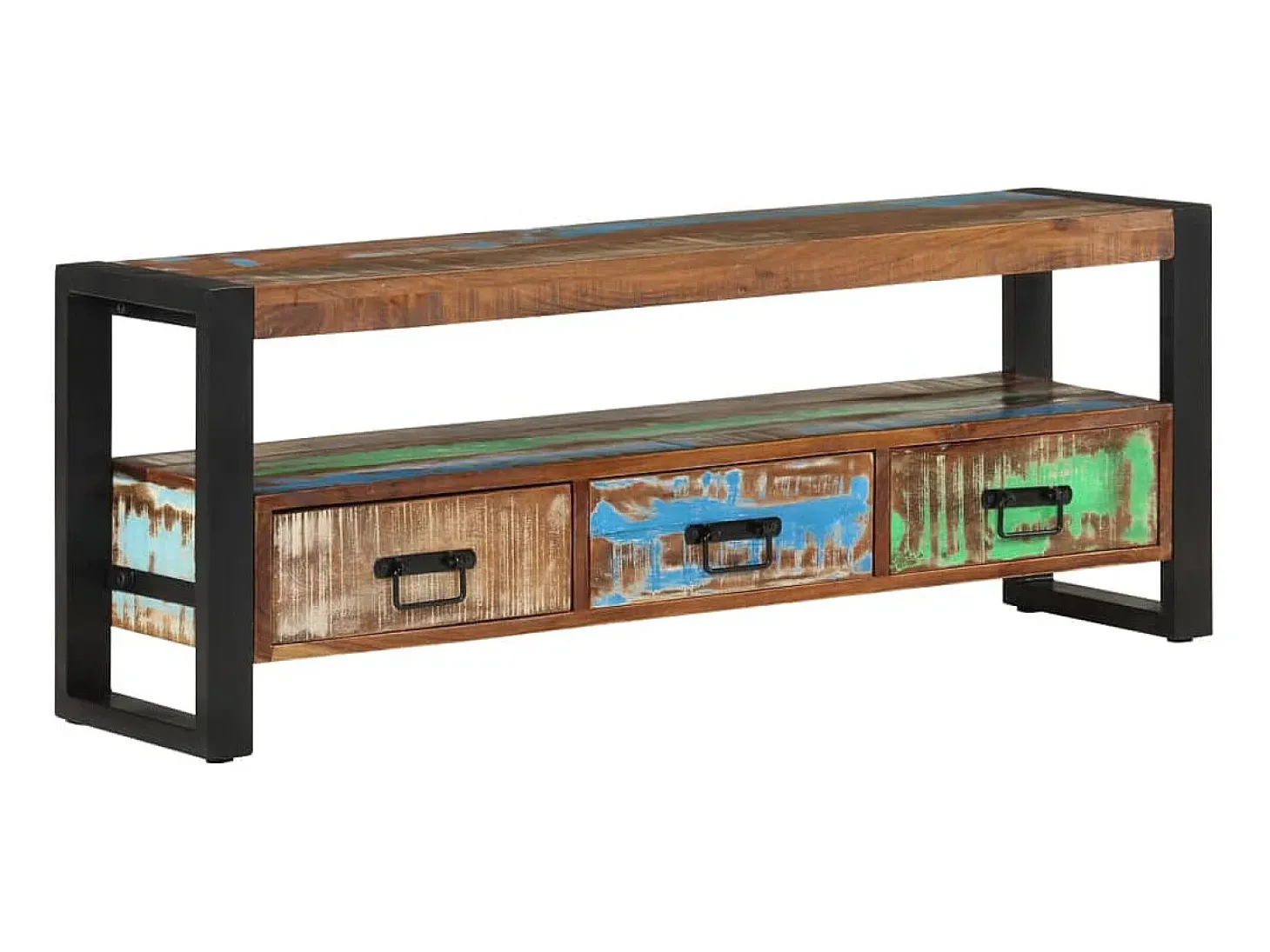 La Mirada Mueble de TV madera maciza reciclada 120x30x45 cm
