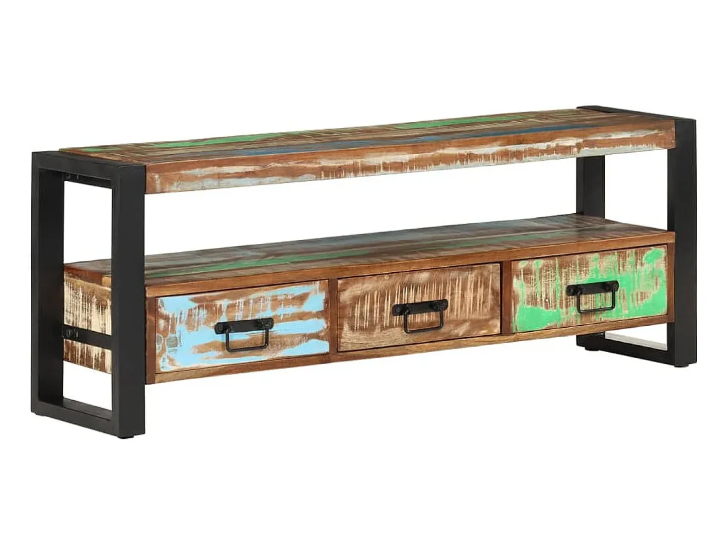 La Mirada Mueble de TV madera maciza reciclada 120x30x45 cm