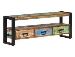 La Mirada Mueble de TV madera maciza reciclada 120x30x45 cm