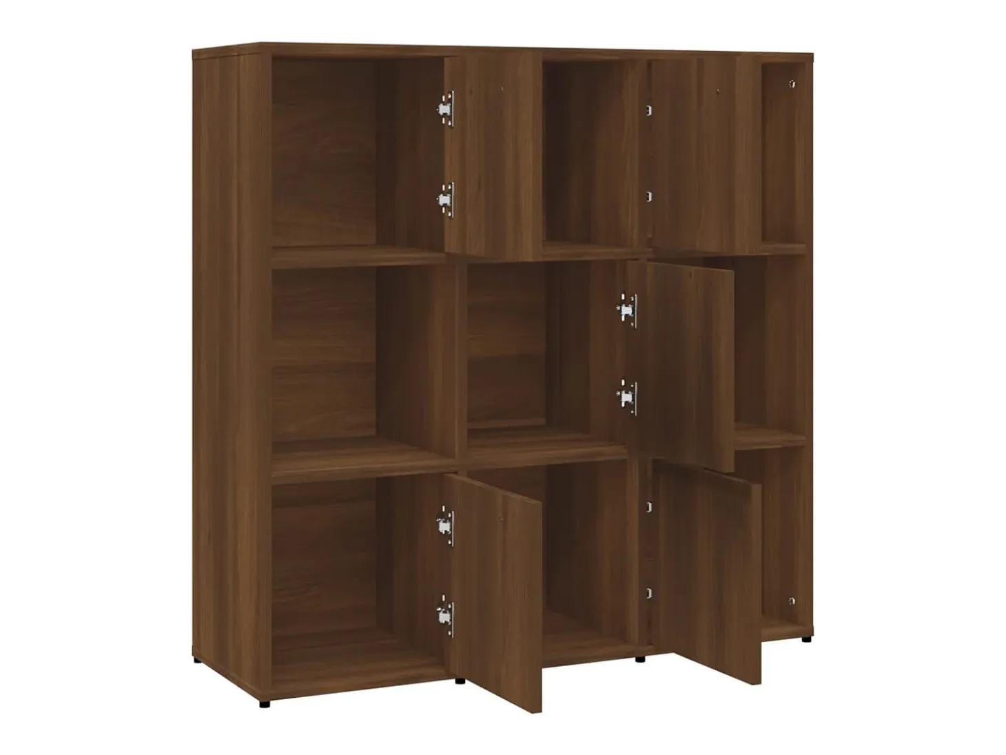 Lacey Estantería madera contrachapada roble marrón 90x30x90 cm