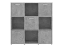 Lacey Estantería madera contrachapada gris hormigón 90x30x90 cm