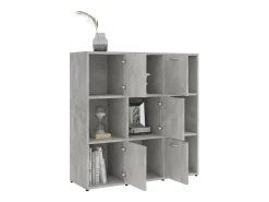 Lacey Estantería madera contrachapada gris hormigón 90x30x90 cm