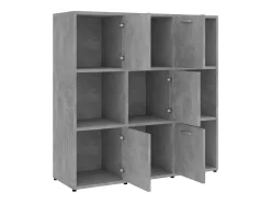 Lacey Estantería madera contrachapada gris hormigón 90x30x90 cm
