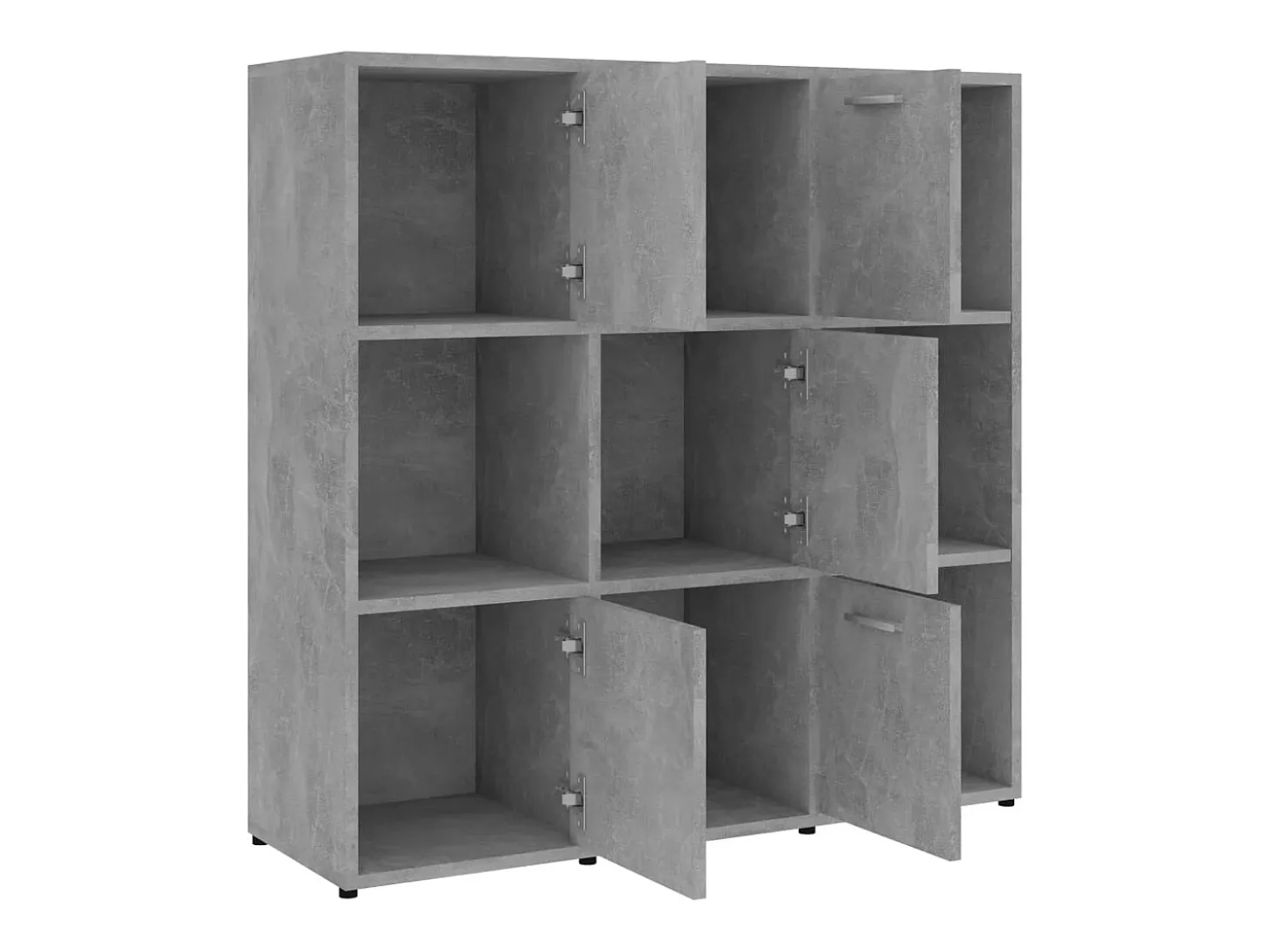 Lacey Estantería madera contrachapada gris hormigón 90x30x90 cm