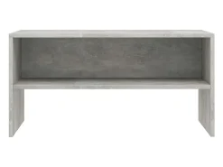Lackland AFB Mueble de TV madera contrachapada gris hormigón 80x40x40 cm