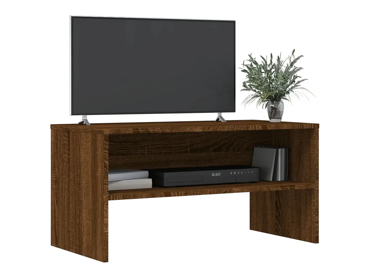 Lackland AFB Mueble de TV madera de ingeniería marrón roble 80x40x40 cm