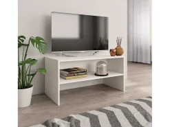 Lackland AFB Mueble para TV madera contrachapada blanco 80x40x40 cm