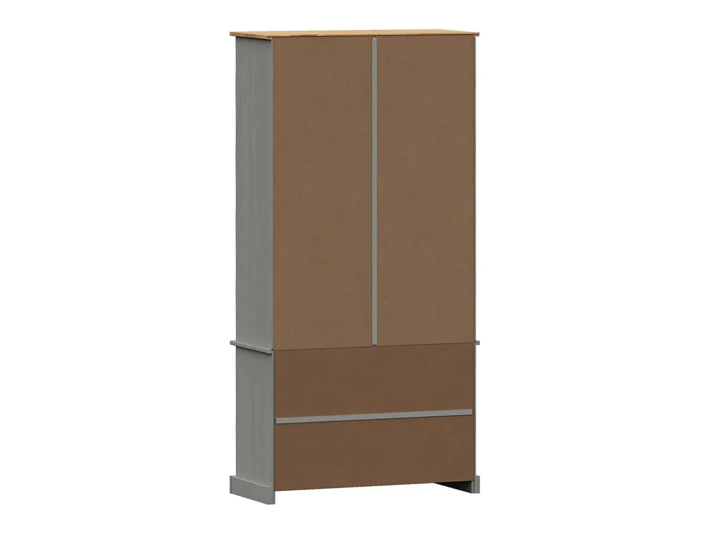 Larindor Librería VIGO madera maciza de pino gris 85x35x170 cm
