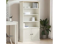 Larindor Librería VIGO madera maciza de pino blanco 85x35x170 cm