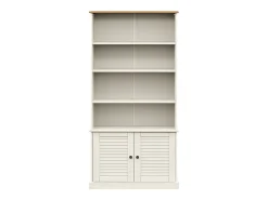 Larindor Librería VIGO madera maciza de pino blanco 85x35x170 cm