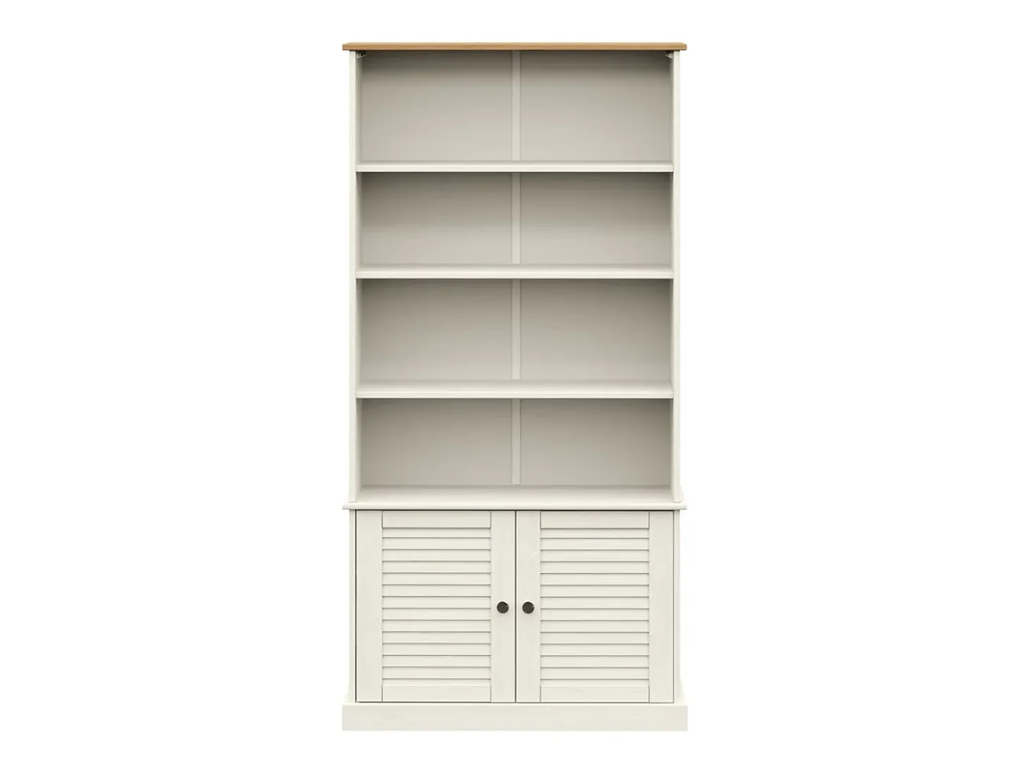 Larindor Librería VIGO madera maciza de pino blanco 85x35x170 cm
