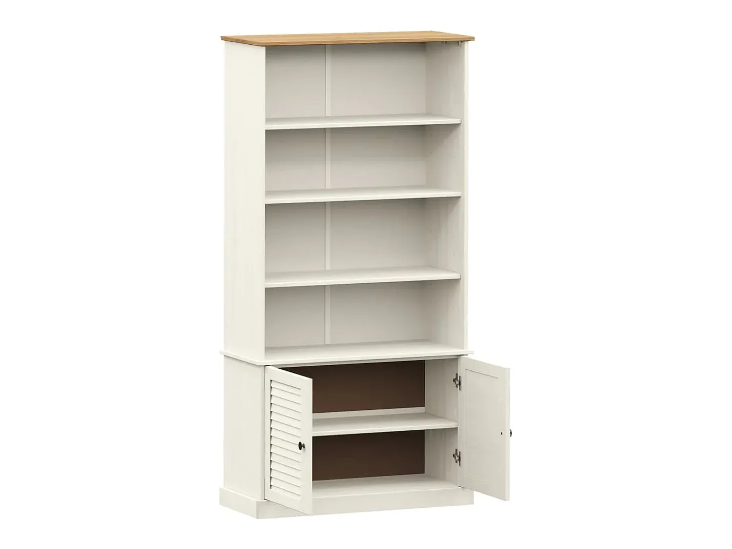 Larindor Librería VIGO madera maciza de pino blanco 85x35x170 cm