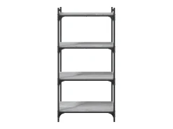Lars Librería 4 estantes madera ingeniería gris Sonoma 60x30x120 cm