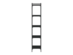 Lars Librería de 5 estantes madera de ingeniería negro 40x30x154 cm