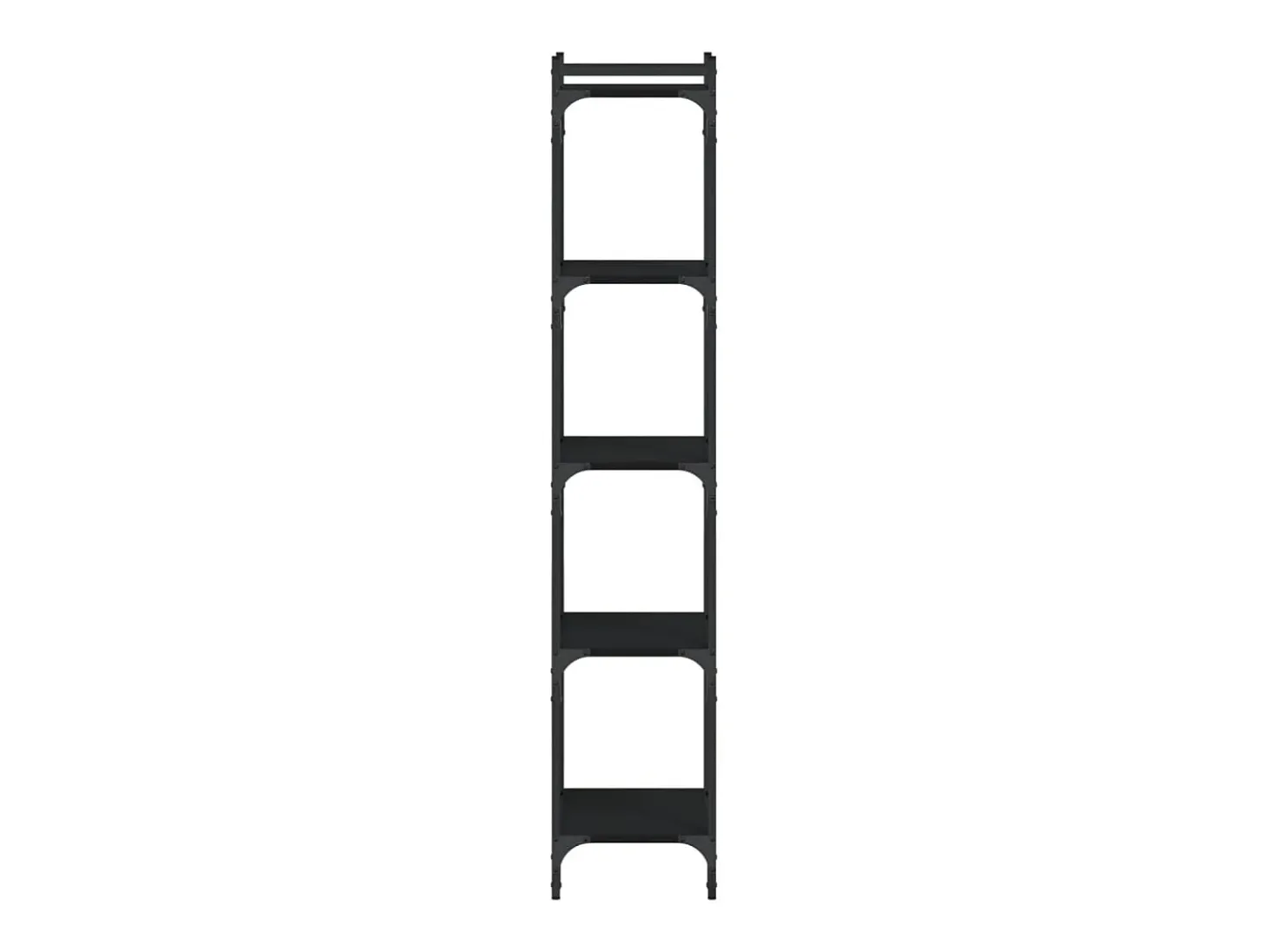 Lars Librería de 5 estantes madera de ingeniería negro 40x30x154 cm