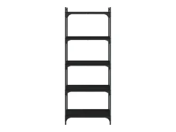 Lars Librería de 5 estantes madera de ingeniería negro 60x30x154 cm