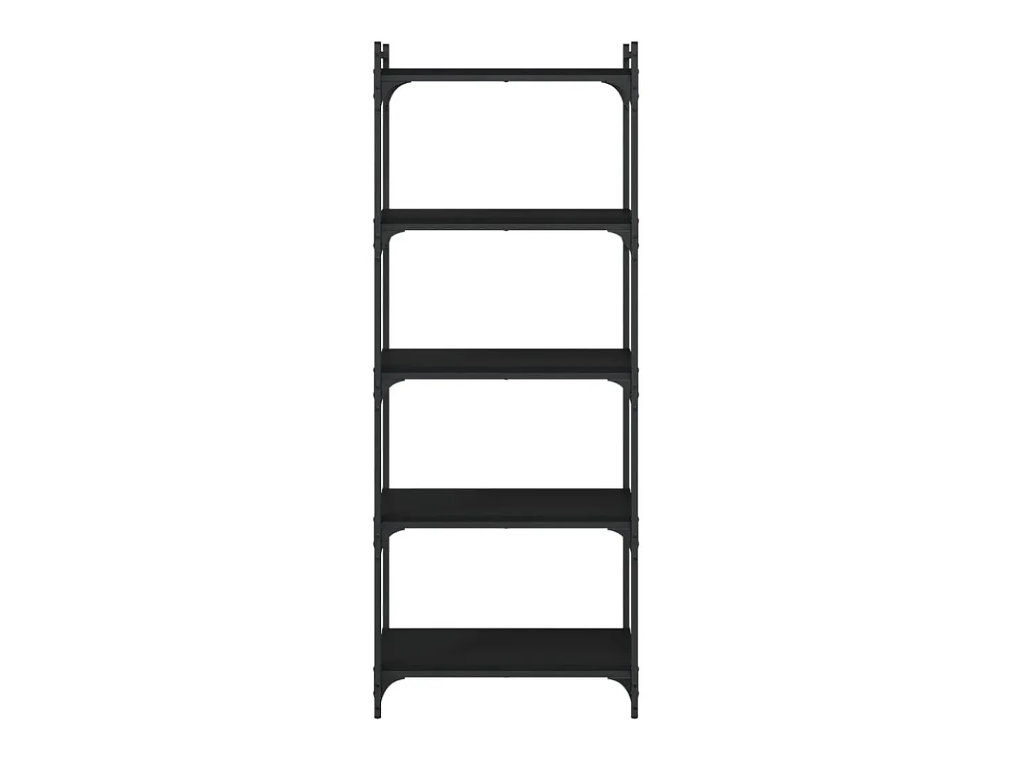 Lars Librería de 5 estantes madera de ingeniería negro 60x30x154 cm