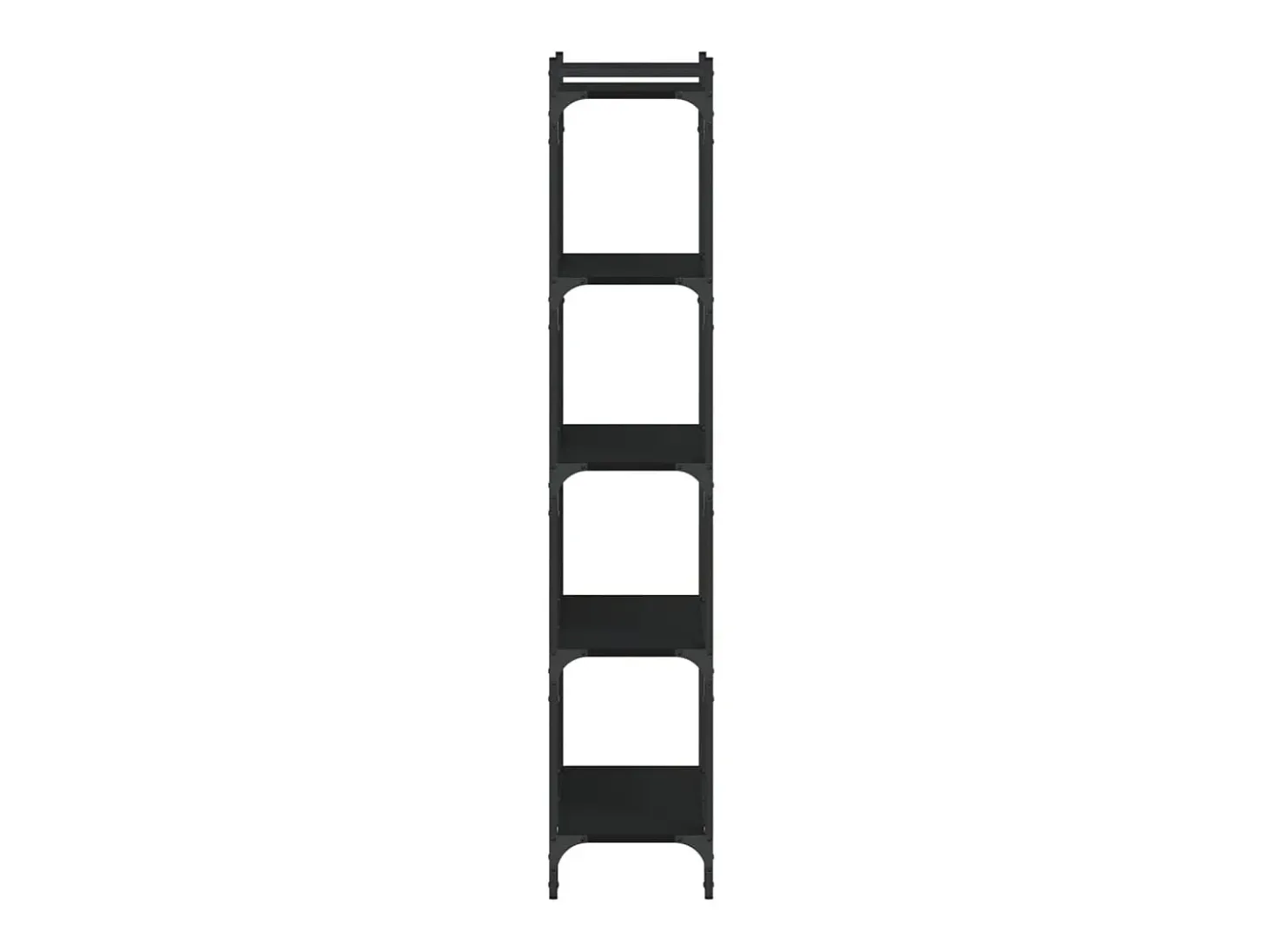 Lars Librería de 5 estantes madera de ingeniería negro 60x30x154 cm