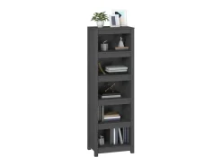 Laurens Estantería madera maciza de pino gris 50x35x154 cm
