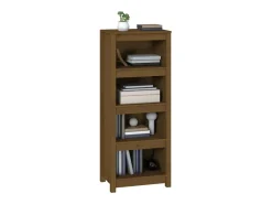 Laurens Estantería madera maciza de pino marrón miel 50 x 35 x 125,5 cm