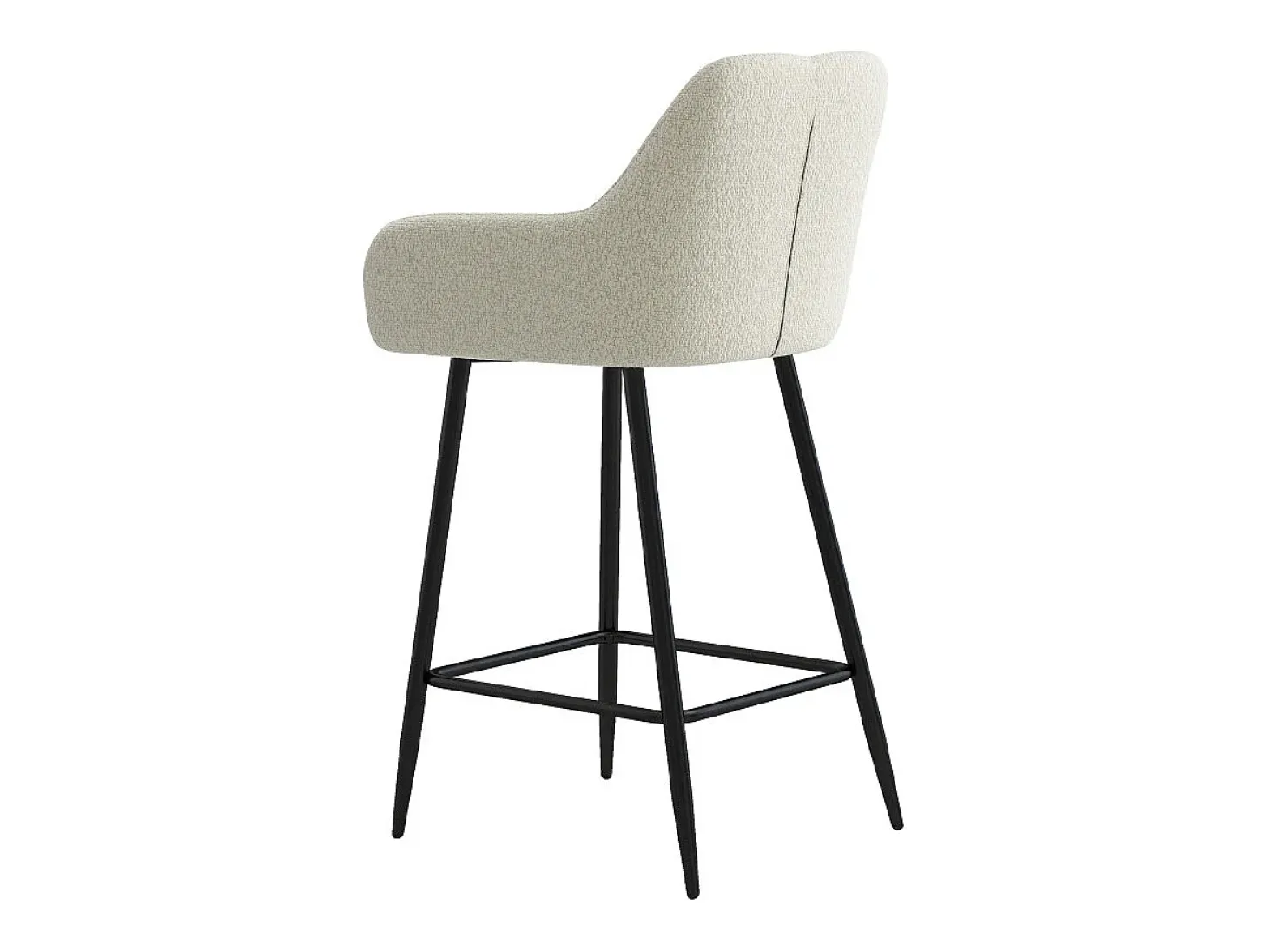 LEA-Silla de bar de tela Cosy Ecru (x2)