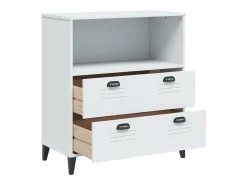 Lene Librería VIKEN madera de ingeniería blanco 80x40x90 cm