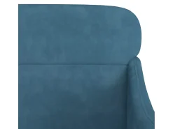 Leon Scott Sillón de terciopelo azul 63x76x80 cm