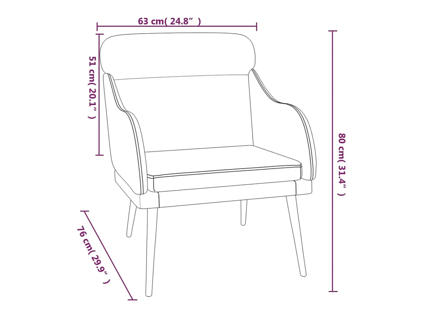 Leon Scott Sillón de terciopelo amarillo 63x76x80 cm