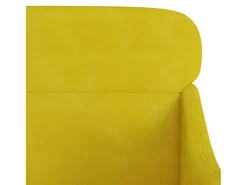 Leon Scott Sillón de terciopelo amarillo 63x76x80 cm