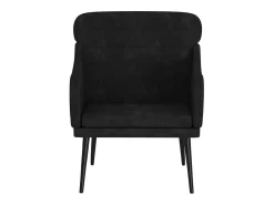 Leon Scott Sillón de terciopelo negro 63x76x80 cm