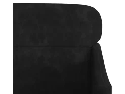 Leon Scott Sillón de terciopelo negro 63x76x80 cm