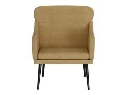 Leon Scott Sillón de terciopelo marrón 63x76x80 cm