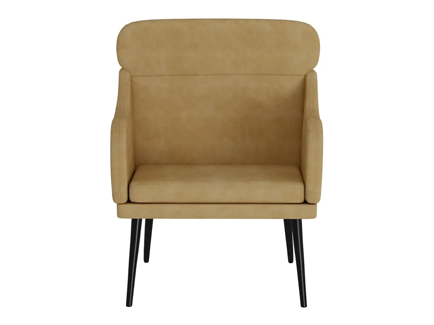 Leon Scott Sillón de terciopelo marrón 63x76x80 cm